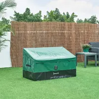 Casa.pro Coffre de rangement « Alanno » 387 L Acier 122 x 64 x 76 cm Vert / Noir