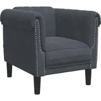 vidaXL Fauteuil gris foncé velours