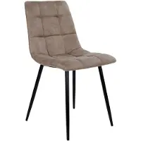 Ebuy24 Midde Chaise de salle à manger brun clair avec pieds noirs.