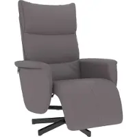 Syfax Fauteuil inclinable avec repose-pieds gris similicuir