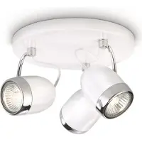 Philips myliving Spot 564833116, Spot d'éclairage en surface, GU10, 3 Glühbirne(n), Halogène, 35 W, 2800 K