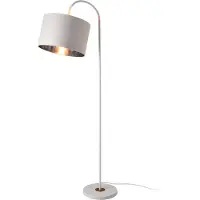 Lux.pro Lampadaire Toledo 173cm 1xE27 Lampadaire orientable Métal Blanc