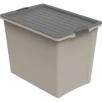 Rotho Boîte à agrafes avec rouleaux Compact Eco DIN A3 70l cappuccino