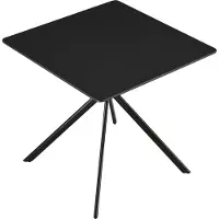 En.casa [] Table de salle à manger - Noir 78x78x75cm - Table de cuisine salle à manger table de réunion table de conférence