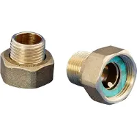 Wilo Raccords à vis en laiton 1/2/15 mm x 1 pouce par paire, 1 pièce.