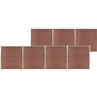 Syfax Clôture de jardin WPC 1218x186 cm Marron