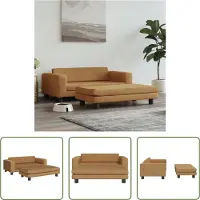 The Living Store Lit pour chien avec extension Marron 100x50x30 cm Velours
