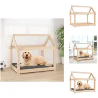 vidaXL Lit pour chien 81x60x70 cm Pin massif - Lits pour chiens