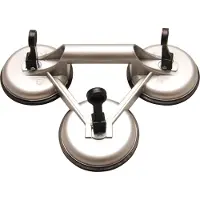 Bgs 7996 Ventouse triple en caoutchouc, Ø 115 mm, aluminium