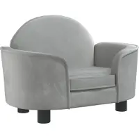 Syfax Lit pour chien gris clair 66x40x45 cm velours