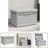 The Living Store Boîte à baisers pour l'extérieur Grau 73x50.5x46.5 cm Polypropylen