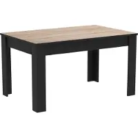 Demeyere Table de salle à manger -Reproduction chêne brossé - L 138,4 x P 90 x H 77,1 cm - WAYNE