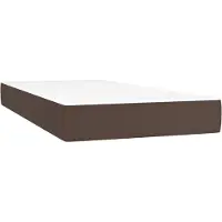 Syfax Matelas de lit à ressorts ensachés fermeté moyenne Marron 90x200x20 cm
