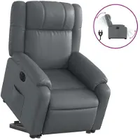 Syfax Fauteuil inclinable électrique gris similicuir