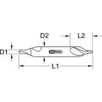 Ks Tools Foret de centrage HSS, 6,3mm ( 330.1208 )