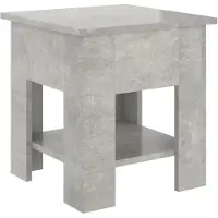 Syfax Table basse gris béton 40x40x42 cm bois d'ingénierie