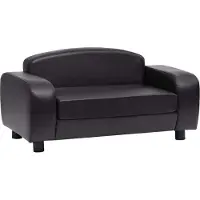 Syfax Canapé pour chien Noir 80x50x40 cm Similicuir