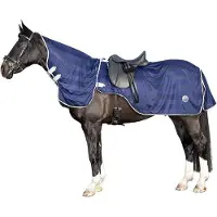 HKM Couvre-mouches -avec partie du cou amovible- Taille (couverture de cheval) - 95 cm Couleur - bleu foncé