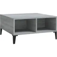 Syfax Table basse sonoma gris 60x60x30 cm bois d'ingénierie