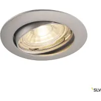 SLV PIKA QPAR51, plafonnier encastré, orientable, gris argenté, max. 50W