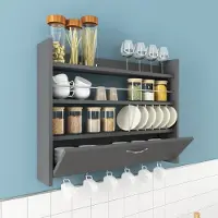 Skye Decor , Knott - Anthracite, étagères de cuisine, anthracite, 85 x 65 x 15 cm