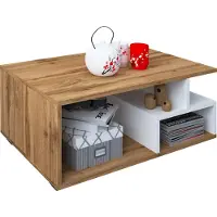 VCM Table basse en bois | Sofatic avec espace de rangement suffisant | Dimensions env. H. 40 x W. 80 x D. 50 cm | Table salon - Sulas
