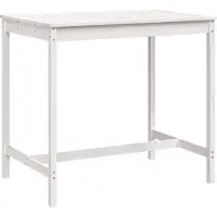 Syfax Table de jardin blanc 121x82,5x110 cm bois massif de pin