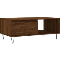 Syfax Table basse Chêne marron 90x50x36,5 cm Bois d'ingénierie