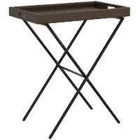 vidaXL Tablette Pliante Marron 65x40x75 cm Poly Rotin