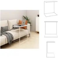 vidaXL Table d'appoint blanche 55x35x66 cm Bois composite - Tables basses