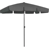 Syfax Parasol de plage anthracite 200x125 cm