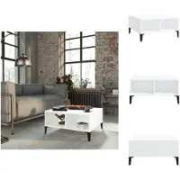 vidaXL Table basse blanche 60x60x30 cm Bois composite - Tables basses