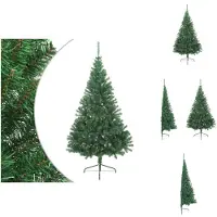 vidaXL Semi-sapin de Noël artificiel avec support Vert 210 cm PVC - Sapins de Noël