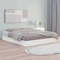 Prolenta Maison Exclusive - Lit en bois massif blanc 150x200 cm