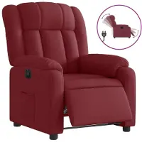 Syfax Fauteuil inclinable électrique Rouge bordeaux Tissu
