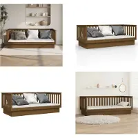 vidaXL Lit de jour Marron miel 80x200 cm Pin massif - Lit de jour - Lits de jour - Canapé-lit - Canapé-lit