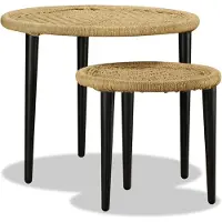 Prolenta Maison Exclusive - Ensemble de tables basses 2 pièces en jute naturel