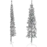 Prolenta Maison Exclusive - Support d'arbre de Noël artificiel, design élégant, argenté, 180 cm