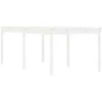 Syfax Table de jardin blanc 203,5x100x76 cm bois massif de pin