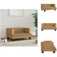 vidaXL Lit pour chien marron 60x40x30 cm velours - Lits pour chiens