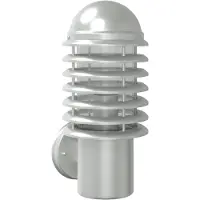 vidaXL Applique murale extérieure argentée acier inoxydable