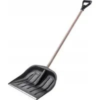 Kadax Pelle à neige "Labrol", Pelle à neige sans manche avec bord en aluminium et poignée ergonomique en D, noir, 45 cm