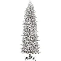 Black Box Trees Trees Harma Narrow Artificial Christmas Tree - H215 x Ø66 cm - Green Frosted