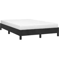 Syfax Cadre de lit sans matelas noir 120x200 cm velours