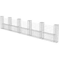 Syfax Panier de gabion en forme de U Acier galvanisé 570x20x100 cm