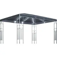 Syfax Tonnelle avec guirlande lumineuse à LED 400x300 cm Anthracite