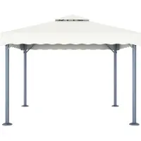 Syfax Tonnelle 300x300 cm Crème Aluminium