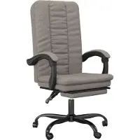 Syfax Fauteuil inclinable de bureau Taupe Tissu