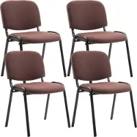 CLP lot de 4 chaises visiteurs Ken tissu