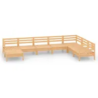 Syfax Salon de jardin 8 pcs Bois de pin massif